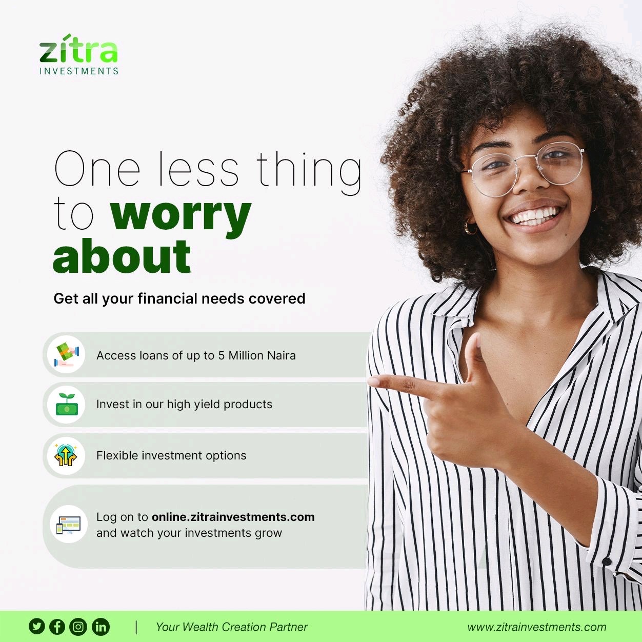 Zitra investment features