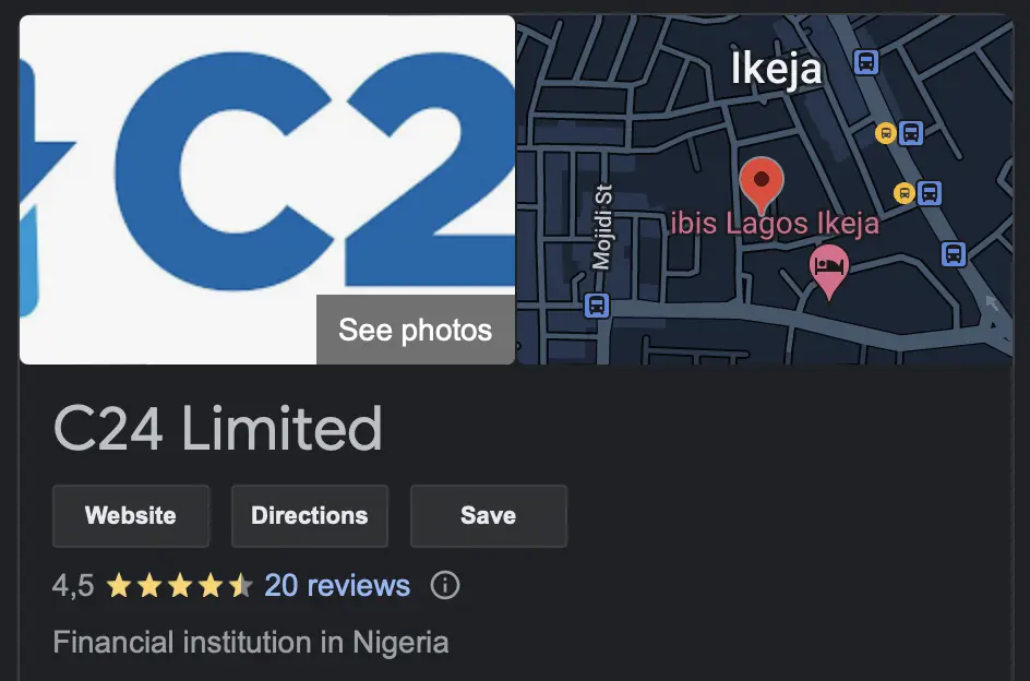 C24 Google Review