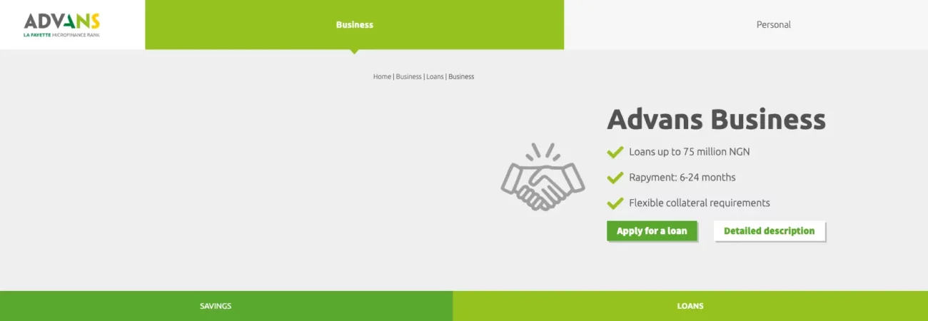 Advans Nigeria Business Loan