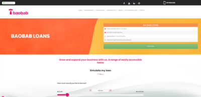Baobab business loan page