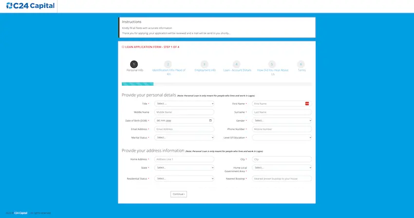 C24 application process