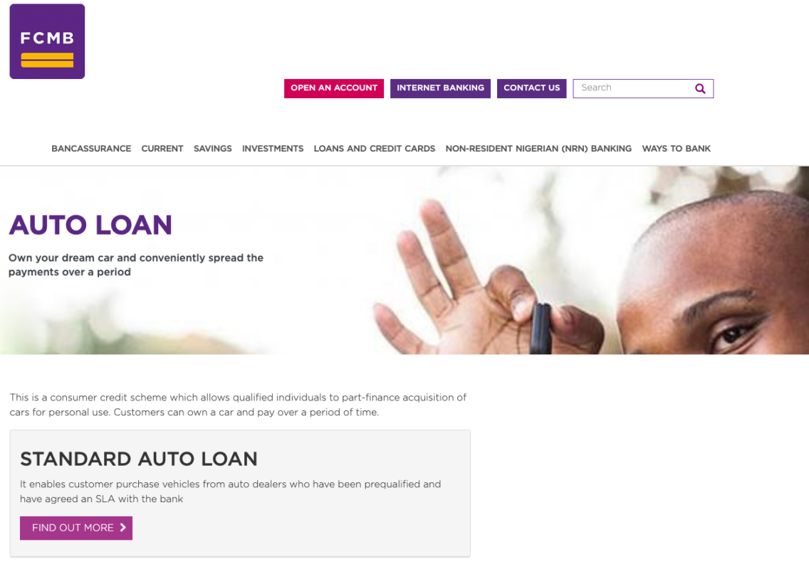 FCMB Auto loan
